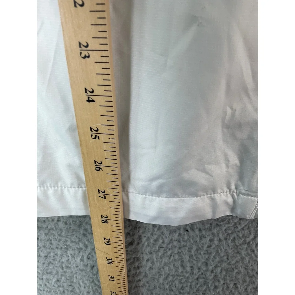 The North Face Windbreaker Jacket Mens M White Grey Good Sleeve Logo Full Zip